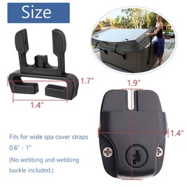 Hot Tub Cover Replacement Clips Latch Repair Lock Kits with Key for Winter Spa, Swimming Pool Accessories, 8 Sets