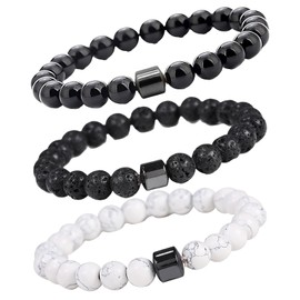 QXCFTW Anti Alcohol Bracelet, Sobriety Bracelet for Men and Women, 3 Pack Magnetic Bracelets to Support Reducing Alcohol Cravings, Ideal Sobriety Gifts for Recovery, Father’s Day, Birthday