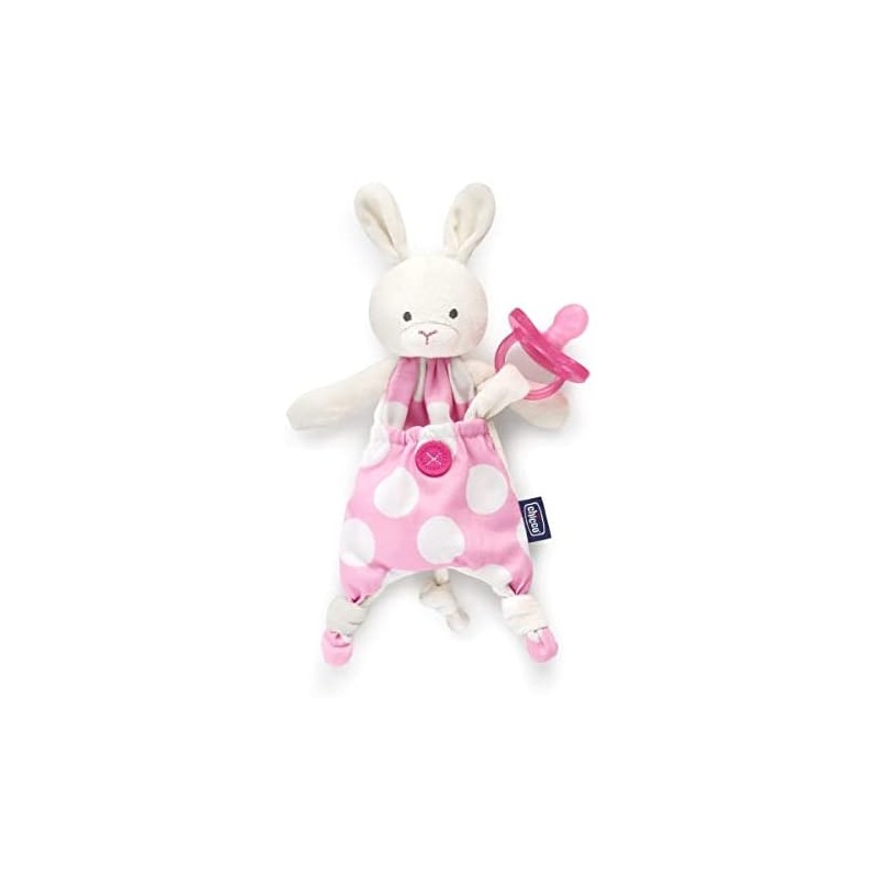 CHICCO, Porta Chupón Pocket Friend, Color Rosa