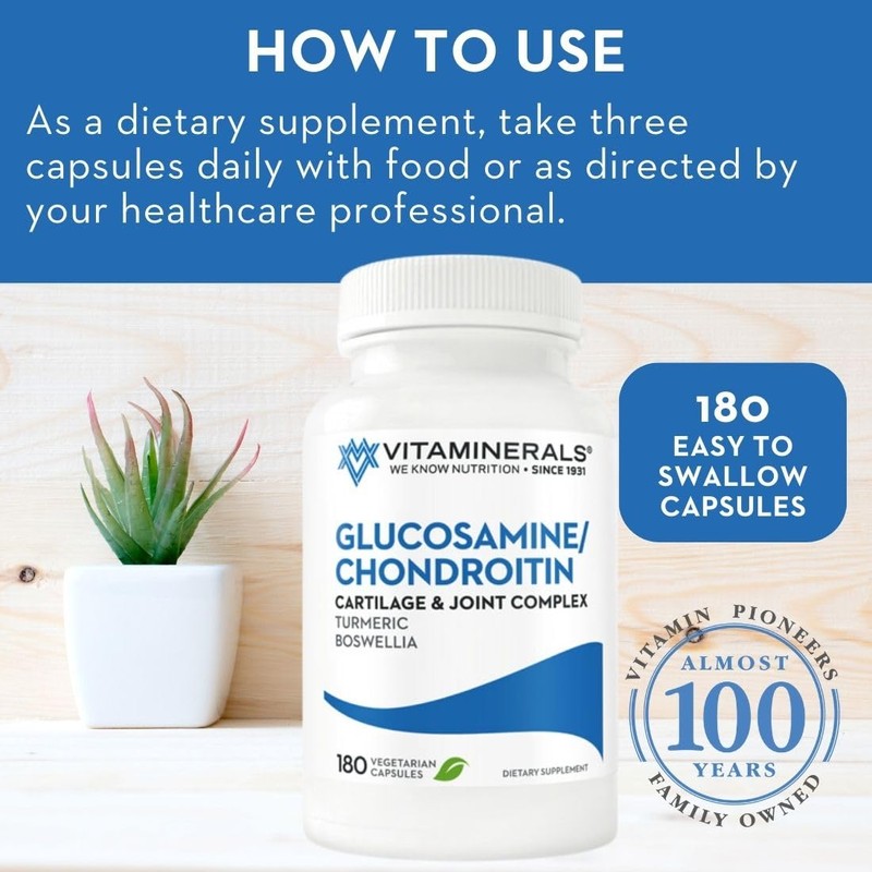 Vitaminerals® 128 Glucosamine Joint Support Glucosamine-Chondroitin Complex | Veggie Caps