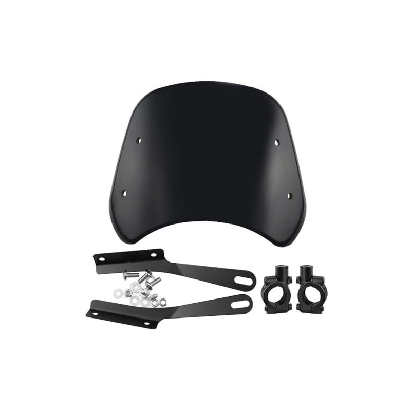 Motorcycle Headlight Windshield Windscreen for 5-7 Inch Round Motorcycles Wind