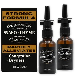 NASO-THYME Doc Anderson's Botanical Nasal Spray – Natural Congestion Relief with Aloe & Thyme for Clearer Breathing, Combat Irritants, and Moisturizes, Made in USA (2 Pack)