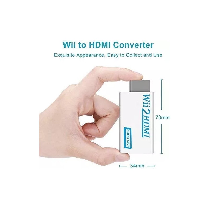 hd2dmi Adaptador Wii Conectar Hdmi 1080p Convertidor Audio Y Vídeo