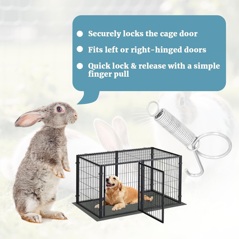 10 Pack Multi-Functional Metal Finger Spring Latch Hook for Rabbit