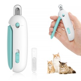 Petgravity Cat Nail Clipper, Adjustable 3-Size Trimming Hole with Hidden Nail File Anti-Splash Claw Trimmer, Safe Nail Clipping Grooming Tool Claw Clipper for Cats Kitten