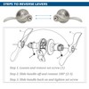 Gobrico 6 Pack Satin Nickel Keyed Alike Door Lever with
