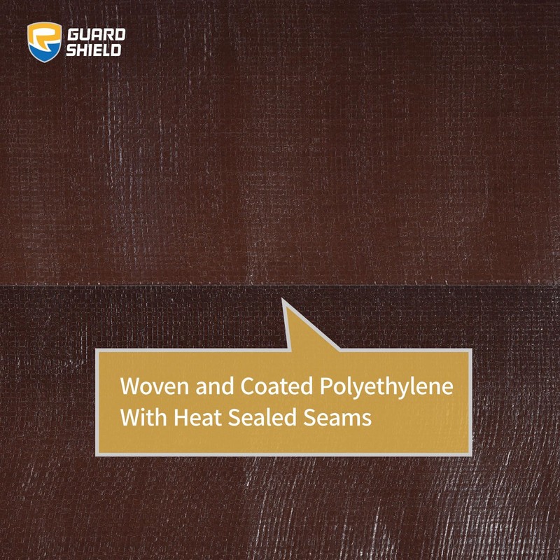 GUARD SHIELD Brown/Green Tarps Heavy Duty Plus+ Waterproof 12x20 Feet,
