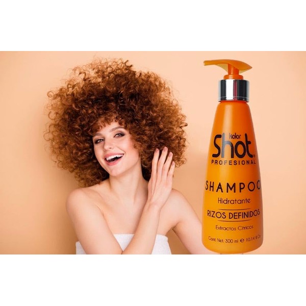 Kolor Shot Shampoo Rizos Definidos Con Extractos Cítricos Hidratante, Sin