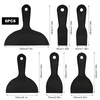 6 Pieces Black Plastic Scraper Tool Set, Wallpaper Scraper Plastic,