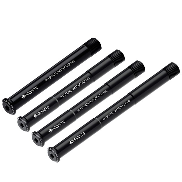 GRQUSTO 1.5mm Thread Pitch Front Rear Thru Axles for Road