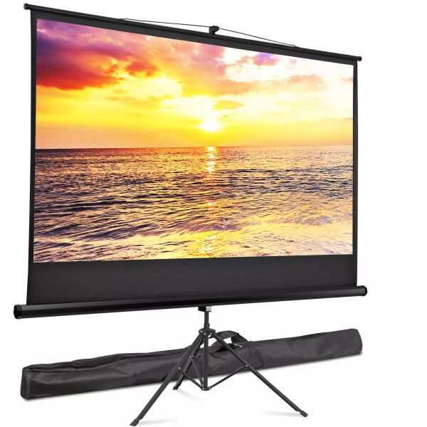 SEGAWE 84" Projector Screen with Tripod Stand Portable Movie 16:9