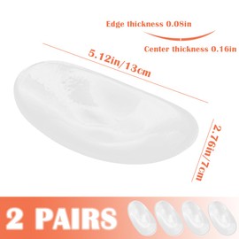 2 Pairs Silicone Shoulder Pads for Womens Clothing, Reusable & Invisible Women Underwear Shoulder Pads Anti-Slip Push-up Enhancers for High, Round, Slanted or Low Shoulders