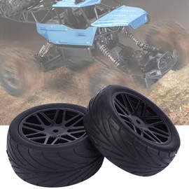 Leapiture 4Pcs 85mm RC Car Wheels 1/10 Universal Crawler Vehicle Tyres Tires Set Remote Control Car Accessories(black)