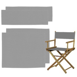 Counting Mars 2 Set Replacement Cover Canvas for Directors Chair, 20cm X 52cm + 52cm X 41cm, Grey