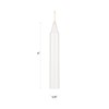 Mega Candles 10 pcs Unscented 4 Inch White Taper Candles,