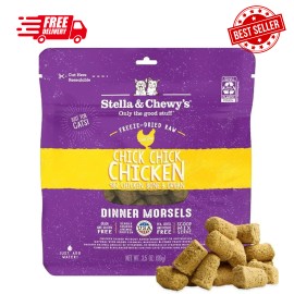 Stella & Chewy's Freeze-Dried Raw Cat Dinner Morsels – Grain Free, Protein Rich Cat & Kitten Food