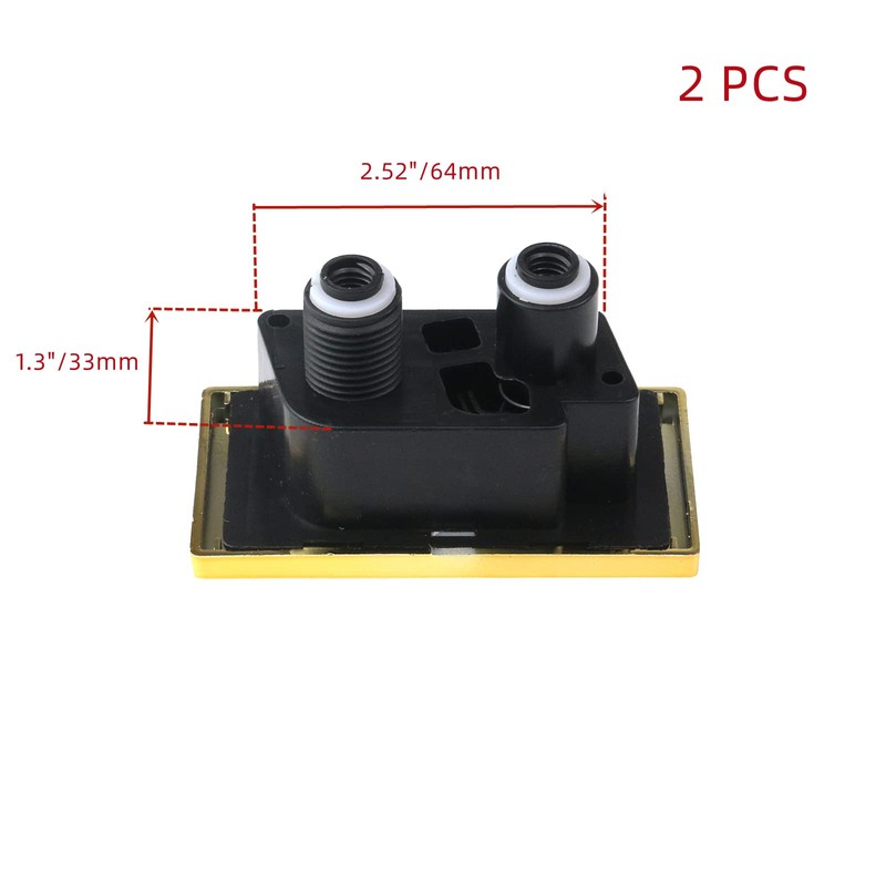 WDONAY 2PCS Rectangle Toilet Tank Buttons Dual Push Flush Replacement,