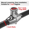 ZOMCHAIN Flag Pole Holder, Rail Mount, Marine Grade 316 Stainless