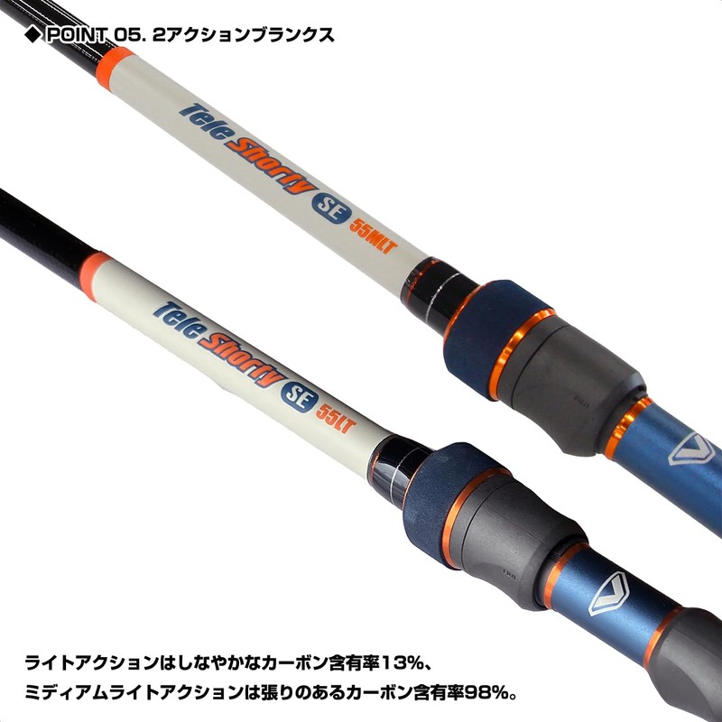 VICEO Teleshorty SE 55MLT TSHS55MLT Fishing Rod (Easy to Fit