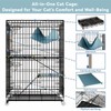 STILLCOVE 3-Tier Cat Cage Indoor: Medium Cat Enclosure Pet Playpen