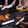 linoroso 5 Pcs Knife Set with Magnetic Knife Strip, Sharp