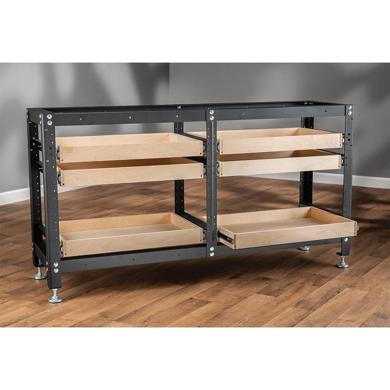 Drawer/Shelf Brackets for Rockler Rock-Steady Shop Stands, Pair, 20''L