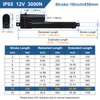 JQDML 18 Inch 18" Stroke 3000N/660lbs Heavy Duty Speed 0.2"/sec