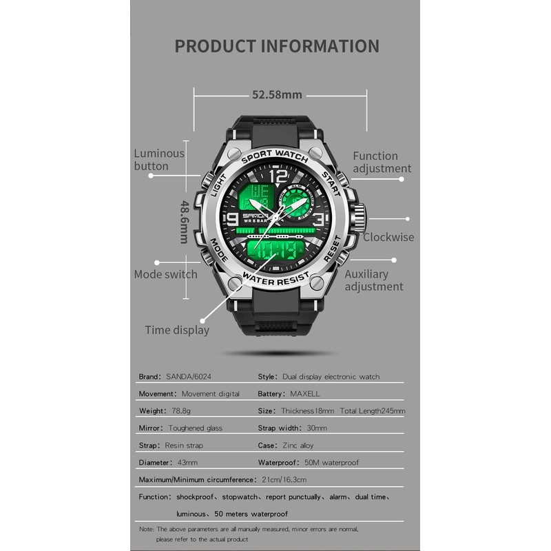 Military Watches for Men Tactical Waterproof Outdoor Sports Watch Analog