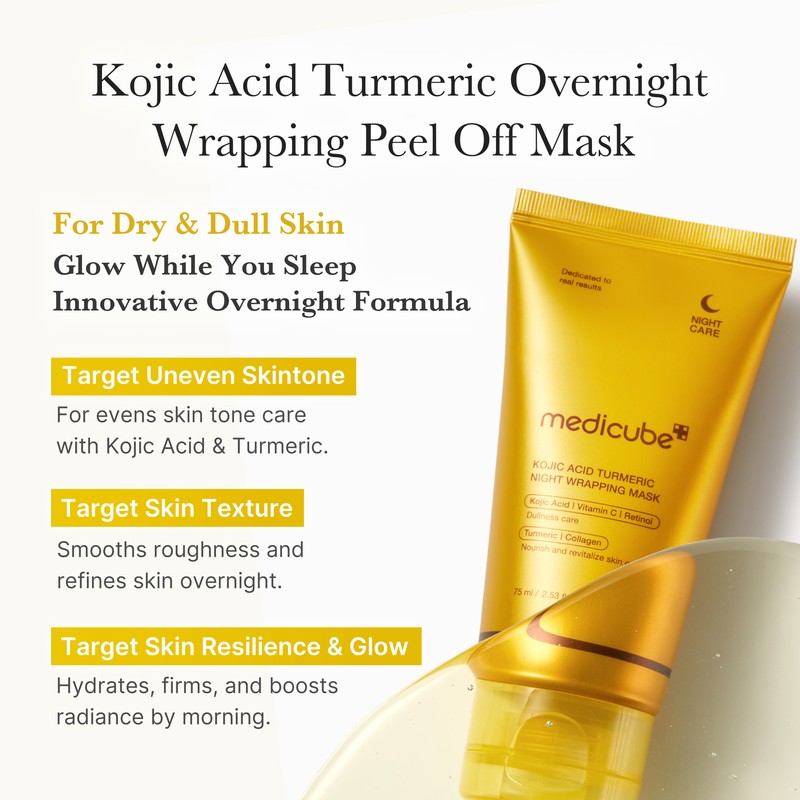 medicube Kojic ACID Turmeric Night Wrapping Mask 75ml - medicube
