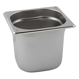Genware NEV-GN16-65 Stainless Steel Gastronorm Pan, Size 1/6, 65 mm Deep