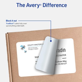 Avery Half-Sheet Printable Shipping Labels, 5.5" x 8.5" Customizable Stickers, White, 50 Blank Mailing Labels, Great for Mailing, Shipping, Organizing, and More (8126)