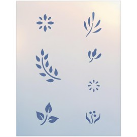 Small Motif Set 4 - Range From 1" x 1" to 2" x 2.75". Reusable Laser Cut Mylar Template for Painting Home Decor Crafts Home Botanical Leaves Flowers Animals Inspiration Paisley - The Artful Stencil