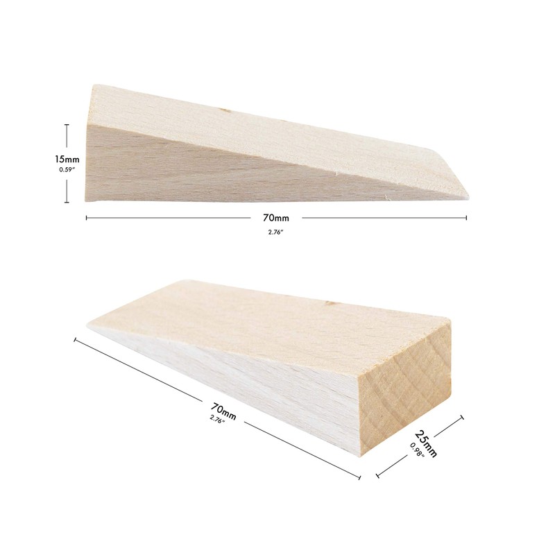 Haggiy hardwood wedges - beech wheel chocks (pack of 10),