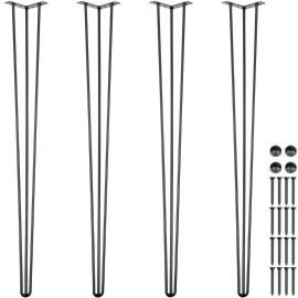 4Pc Set 36 In Black Hairpin Table Legs Heavy Duty Carbon Steel Furniture Legs For Desk Dining Table Chair 880 Lbs LoadSolid or not: Non-solid, Item Dimensions: 36 x 4.3 inch