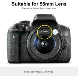 TECHZOCO Digital Tulip Flower Sun Visor Lens Hood Camera Lens Hood Tulip Camera Compatible with Canon Nikon Sony Pentax (58mm)