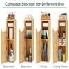 AmazerBath Toilet Paper Storage Cabinet Bamboo, Toilet Paper Holder with