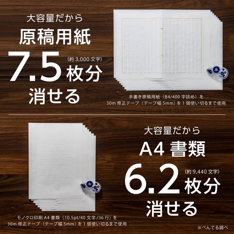 Pentel XZT515-W 30m Correction Tape, Blue