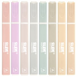BLIEVE- Aesthetic Highlighters No Bleed Through Assorted Colors, Cute Highlighter For Journaling Office Supplies And School Accessories, Bible Highlighters And Pens No Bleed Essentials (BOHO LIGHT)