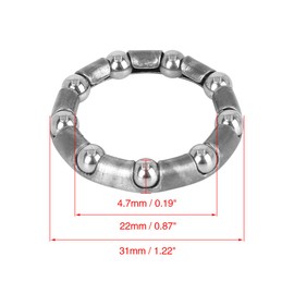 X AUTOHAUX 12pcs 31mm x 9 Ball Bearing Cages Crank Bearings Mid Axle Wheel Bearing Retainer for Bicycle