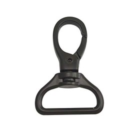 Wuuycoky Black 1" Inner Diameter D Ring Buckle Lobster Clasps Swivel Snap Hooks Pack of 6