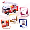 Playkidiz 15" Fire Truck Toy for Kids with Lights and