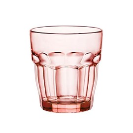 Bormioli Rocco 418950B03321990 Rock Bar Lounge Rocks Glass, 9.25 oz, Peach