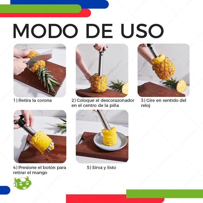 Descorazonador de Piña de Acero Inoxidable Cortador y Extractor de