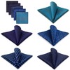 SHLAX&WING 5 Pieces Assorted Mens Silk Pocket Square Handkerchiefs Set