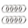 XSAJU Round Carabiner Key Ring Silver Ring Hook 10pcs Alloy