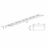 NANKAI 0035 Aluminum General Purpose Stay, Straight 4.9 x 0.7