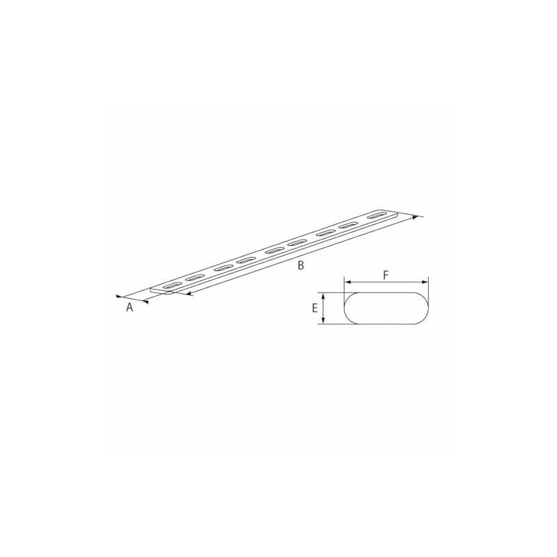 NANKAI 0035 Aluminum General Purpose Stay, Straight 4.9 x 0.7