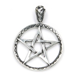 Drachensilber Wicca Pendant Pentagram Jewellery 925 Silver Witch Star Pendant Drud's Foot, Silver, No Stone
