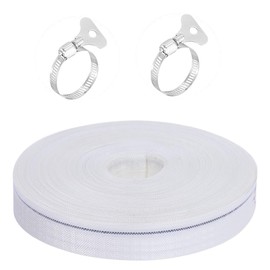 Yuragim Fabric Hose, 1 1/4 Inch Flat Hose, Drain Hose, 10 m x 32 mm, Pump Hose, Construction Hose, Industrial Hose, Fabric Hose Set, Accessories for Garden Watering, Hot Tubs, Swimming Pools