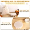 BIEOFFEI 2 Pack Sourdough Bread Bags Reusable Linen Bread Storage